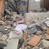 Takto dopadla synagoga v Aškelonu po zásahu raketou Hamásu.