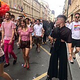 Krytof Stupka na pochodu Prague Pride