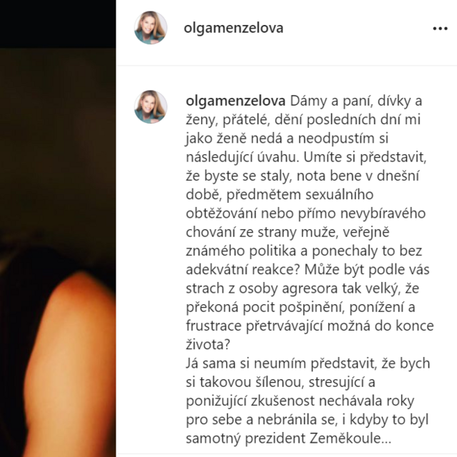 Olga Menzelov se vyjdila ke kauze Dominika Feriho. Podivuje se na tm, e...