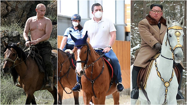 Jan Hamáek na koni je terem posmchu kvli podob s Kimem i Putinem.