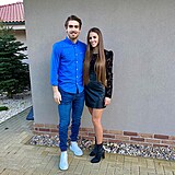 Filip Zadina se svou přítelkyní Míšou.