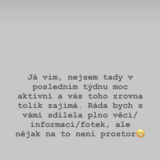 Veronika Kopřivová se omlouvá svým fanouškům, že netráví víc času na Instagramu.