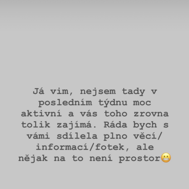 Veronika Kopivov se omlouv svm fanoukm, e netrv vc asu na Instagramu.