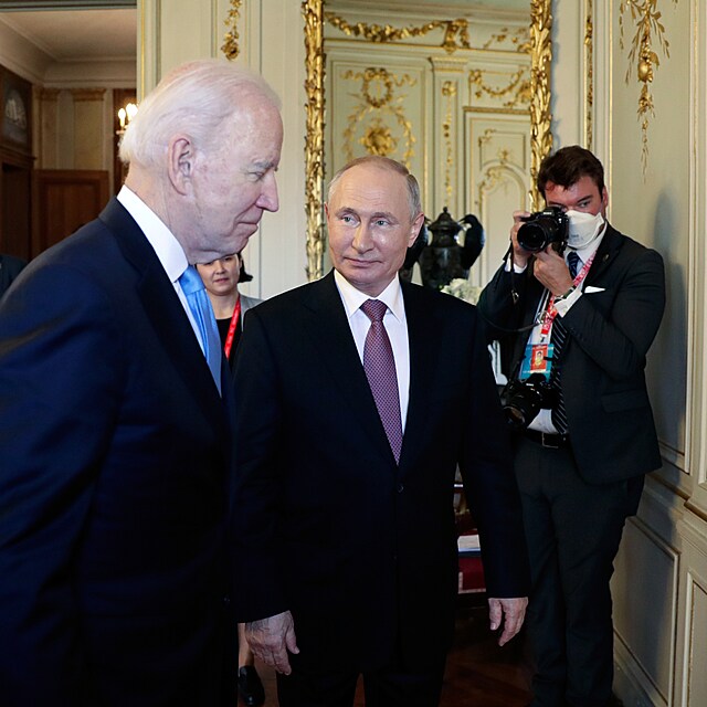 Joe Biden a Vladimir Putin