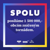 Jak reaguje na dn na jin Morav opozice? Koalice Spolu poslala postienm obcm 1,5 milionu korun.