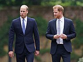 Princové William s Harrym neetili úsmvy.