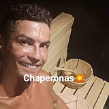 Cristiano Ronaldo se pochlubil fotkou ze sauny.