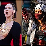 Bella Hadid ped pr msci demonstrovala za osvobozen Palestiny. V Cannes se...