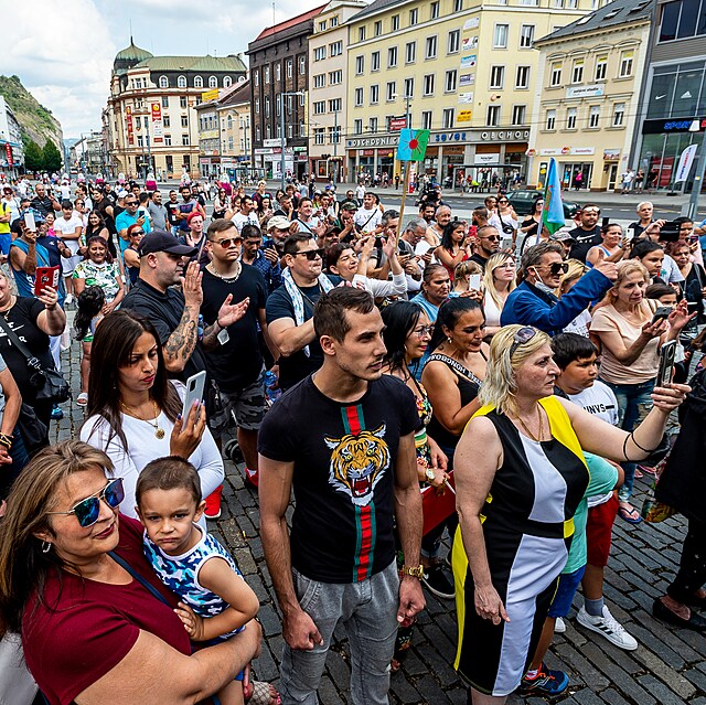 steck nmst bylo pln Rom, kte protestovali proti policejnmu zsahu v...