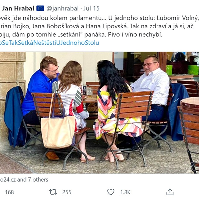 Hana Lipovsk na schzce Lubomrem Volnm, Marianem Bojkem a Janou Bobokovou.