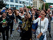 V Ústí nad Labem se uskutenil protest proti policejnímu zásahu, po kterém...