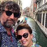 Dana Morávková se svým mužem v Benátkách.