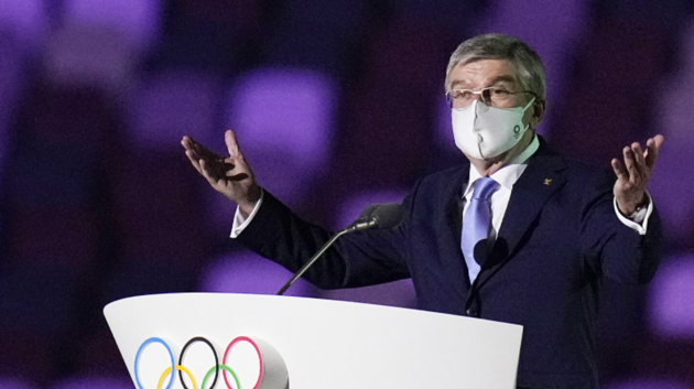 Zahjen letnch olympijskch her v Tokiu: Hovo prezident Mezinrodnho olympijskho vboru Thomas Bach.