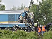 Vlaková nehoda na Domalicku si vyádala ti lidské ivoty.
