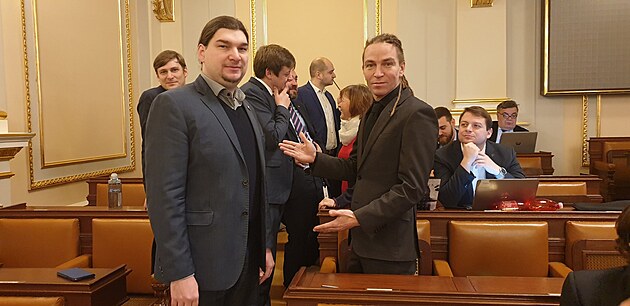 Ondej Profant s éfem Pirát Ivanem Bartoem