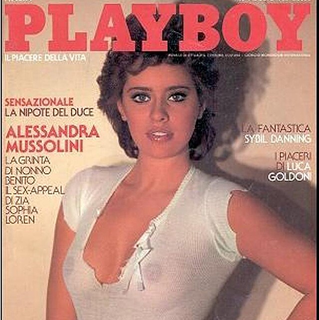 Alessandra Mussolini fotila pro Playboy