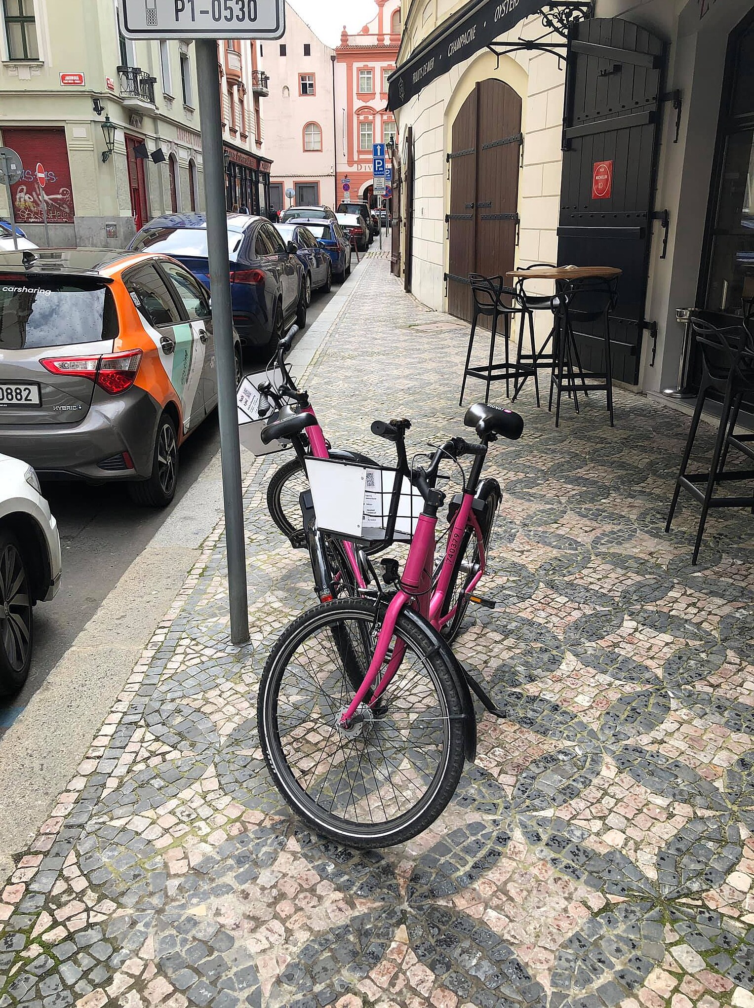 Some don't caress shared bike parking.