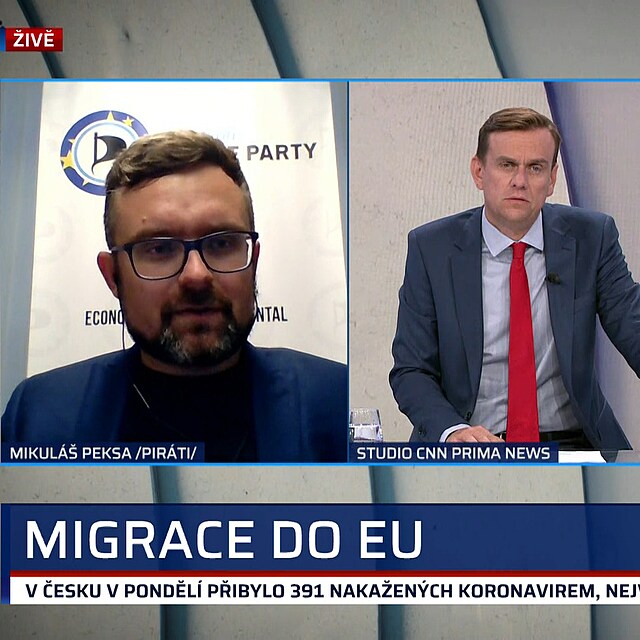 Europoslanci Mikul Peksa a Jan Zahradil debatovali na CNN.