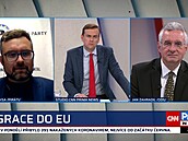 Europoslanci Mikulá Peksa a Jan Zahradil debatovali na CNN.