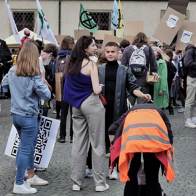 Na demonstraci dorazil i LGBT aktivista Krytof Stupka.