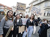 V Praze dnes koláci a studenti demonstrovali za klima.
