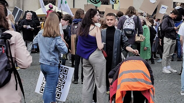 Na demonstraci dorazil i LGBT aktivista Krytof Stupka.