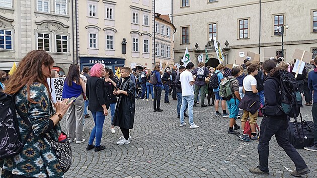 Na demonstraci dorazil i LGBT aktivista Krytof Stupka.