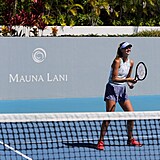 Petra Kvitová na Havaji nejenom odpočívala, ale také zde hrála tenis.