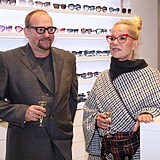S hercem Markem Taclíkem si přišli vybrat brýle do Optiky Slavíková.