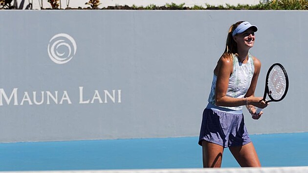 Petra Kvitová na Havaji nejenom odpoívala, ale také zde hrála tenis.
