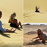 Olga Menzelová se kochá krásami Bílé pouště v Egyptě. Došlo na sjíždění dun i...