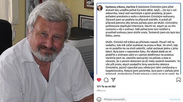 Martina Hynkov Vrbov se svila se svou zkuenost s Janem Cimickm na Instagramu.