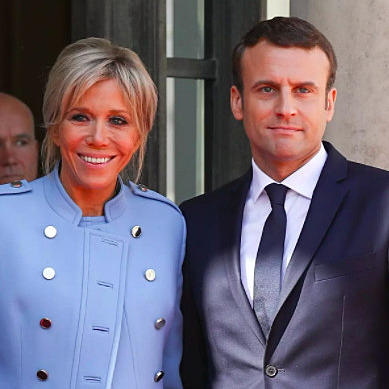 Emmanuel Macron (43) a Brigitte Macron (68)