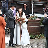 Svatba Jakuba Vágnera probíhala stylově na lodi na Vltavě: Svatebčané se fotili...