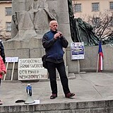 Na demonstraci vystoupil i MUDr. Jan Hnízdil.