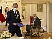 Prezident Milo Zeman v nedli jmenoval na zámku v Lánech pedsedu ODS Petra...