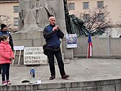 Na demonstraci vystoupil i MUDr. Jan Hnízdil.