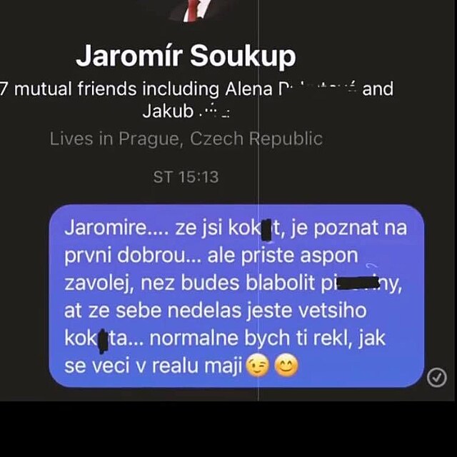 Petr Vojnar napsal Jaromru Soukupovi.