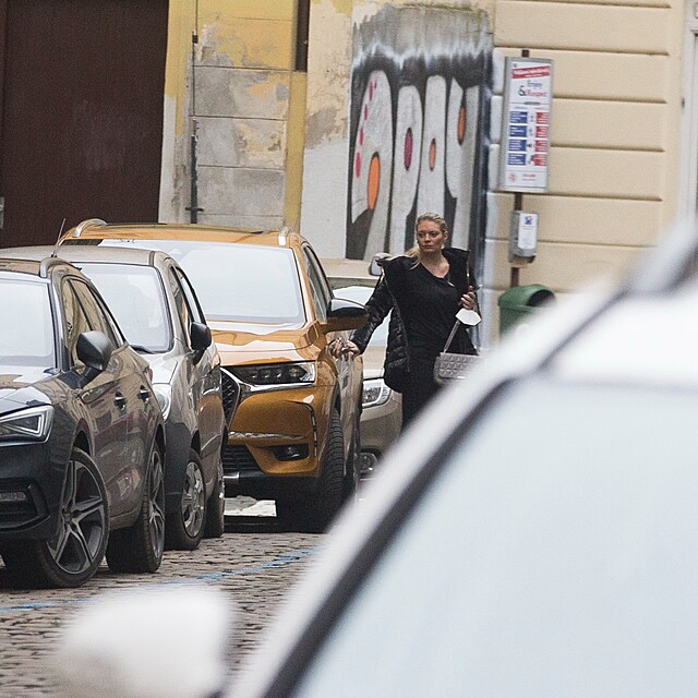 Lucie Borhyov parkuje a vyr smrem na kliniku.