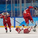 Čeští hokejisté do olympijského turnaje vstoupili blamáží proti Dánsku.