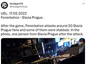 Na twitterovém útu HooligansTV se objevila informace o napadení slávistických...