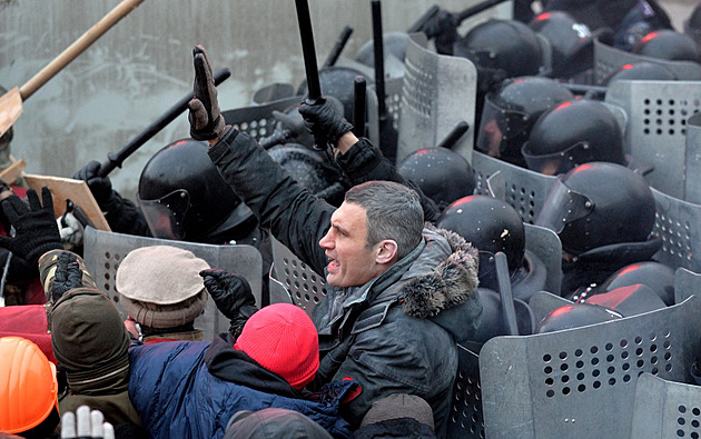 Vitalij Kličko v roce již v roce 2014 urovnával napětí v Kyjevě.