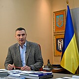Vitalij Kličko ve své pracovně starosty Kyjeva.