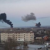 Z ukrajinských měst od té doby přicházejí zprávy o explozích. Podle tamních...