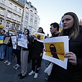 Ukrajinci demonstrovali na Vclavskm nmst.