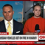 Darja Stomatová v živém vstupu pro americkou CNN.