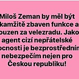 Jan Tuna chce soudit Miloše Zemana.