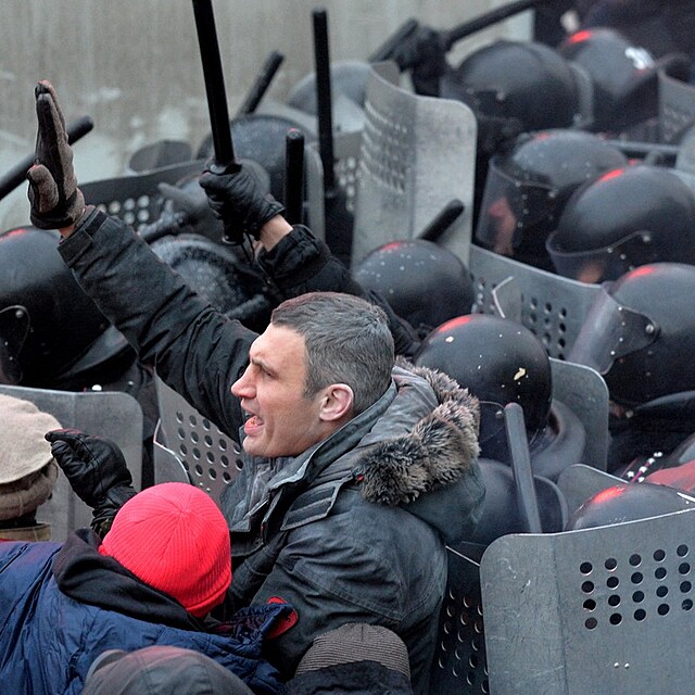 Vitalij Kliko v roce ji v roce 2014 urovnval napt v Kyjev.
