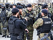 eenská armáda shromádná ve mst Groznyj.