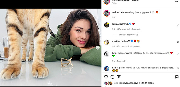 Kazma bývalé lásce posílá na Instagramu srdička.
